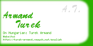 armand turek business card